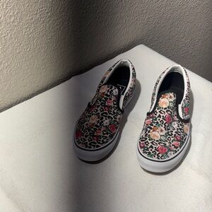 Vans Floral Leopard Slip-On Sneakers - Pink/Green